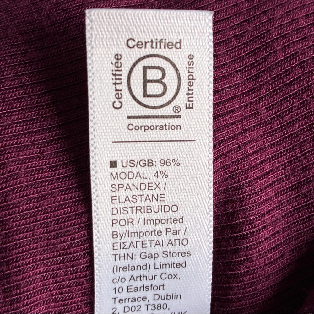 Athleta Well Rested Ribbed Sleep Tank XL Burgundy - Picture 8 of 12